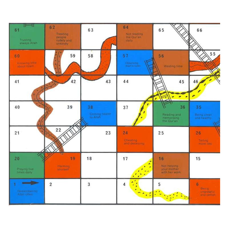 A New Game of Snakes and Ladders For Muslim Children
