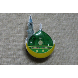 Badge - Gumbad e Khizra (Madina) med lys