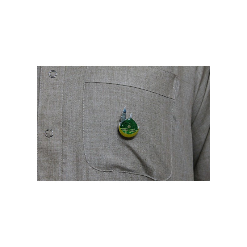Badge - Gumbad e Khizra (Madina) med lys Badge - Gumbad e Khizra (Madina) med lys